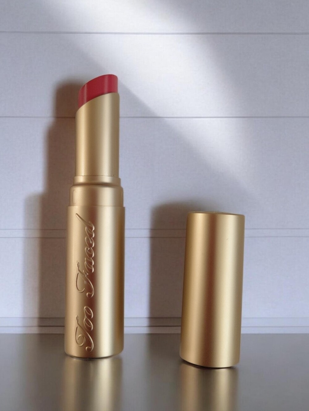 Too Faced La Creme Lipstick--Coral Fire